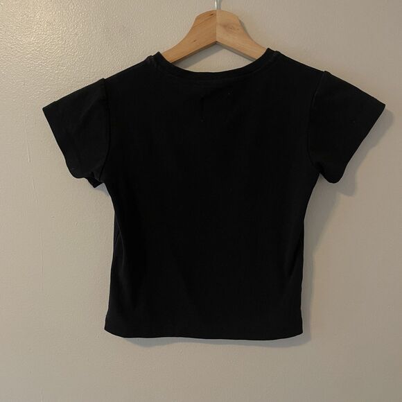 With Jean Cropped Baby Tshirt Black Logo Sz XXS - Picture 6 of 6